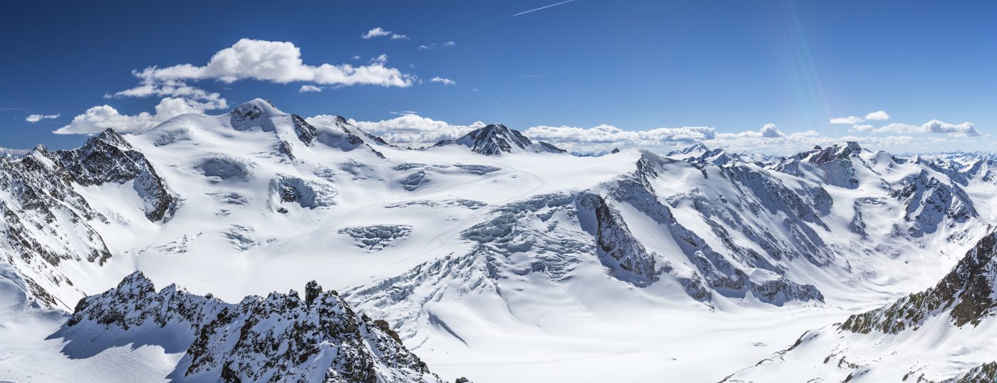 Gipfelpanorama Wildspitze, Pitztal, Österreich